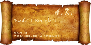 Aczél Kornél névjegykártya